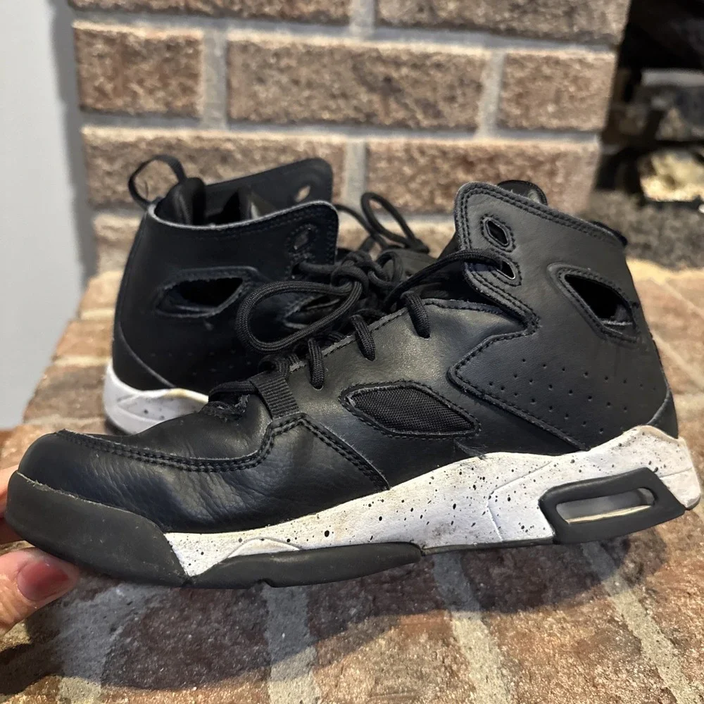 Nike Air Jordan Flight Club 91 GS Size 5.5Y‎ Black White DM1685 001 Shoes #0062